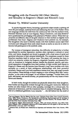 Struggling with the Powerful (M) Other: Identity and Sexuality in