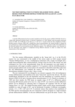 Neutron Diffraction Patterns Measured with a High