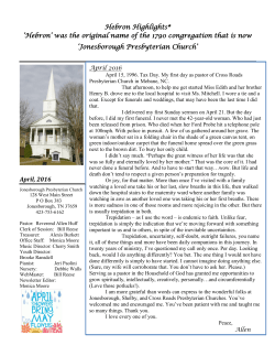 April 2016 - Jonesborough Presbyterian Church