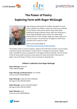 The Power of Poetry Exploring Form with Roger McGough