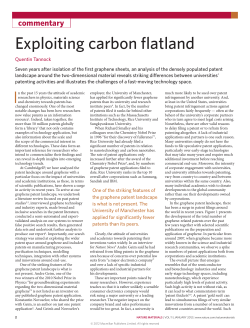 Exploiting carbon flatland