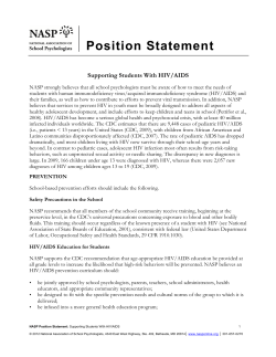 HIV/AIDS - National Association of School Psychologists