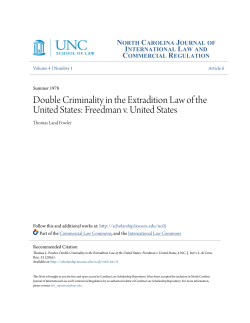 Double Criminality in the Extradition Law of the United States