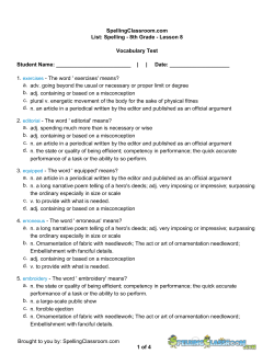 Spelling Classroom | Printable