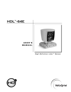 HDL-64E - Velodyne LiDAR