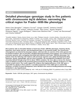 Detailed phenotype&ndash;genotype study in five patients with
