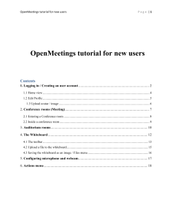 OpenMeetings tutorial for new users