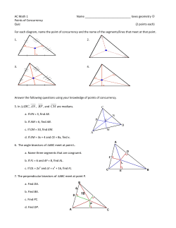 AC Math 1 Name loves geometry Points of Concurrency Quiz (2