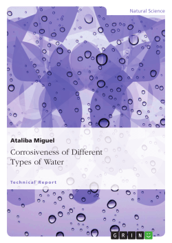 Corrosiveness of Different Types of Water, Chemistry