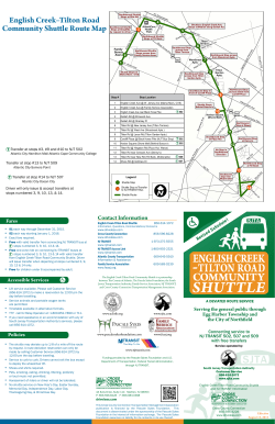 English Creek&ndash;Tilton Road Community Shuttle Route Map