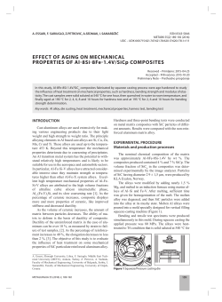 EFFECT OF AGING ON MECHANICAL PROPERTIES OF Al-8Si