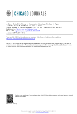 A Direct Test of the Theory of Comparative Advantage: The Case of