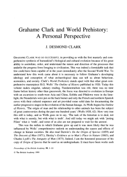 Grahame Clark and World Prehistory: A Personal Perspective