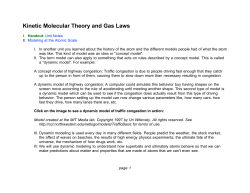 Kinetic Molecular Theory and Gas Laws