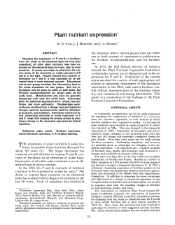Plant Nutrient Expression - American Society of Agronomy