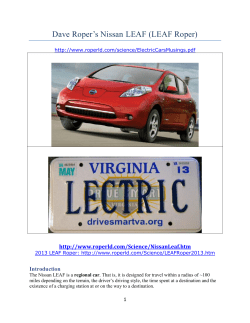 Dave Roper`s Nissan LEAF (LEAF Roper)
