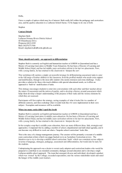 Stephen HUTH - Lutheran Education Australia