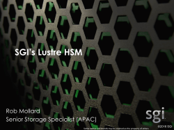 SGI`s Lustre HSM
