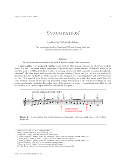 Syncopation - OpenStax CNX