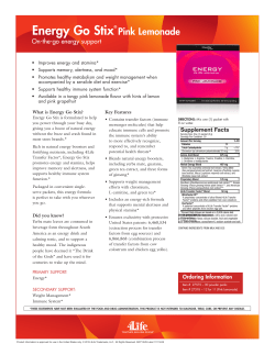 Energy Go Stix&reg; Pink Lemonade