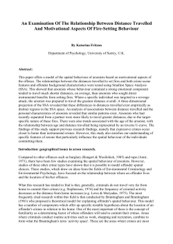 An examination of the relationship between distance travelled and