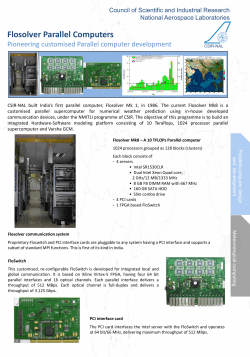 Flosolver Parallel Computers - National Aerospace Laboratories