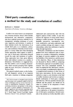 Third party consultation: a method for the study and