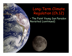Long-Term Climate Regulation (Ch.12)