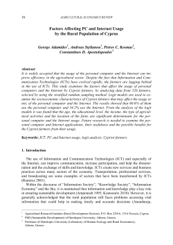 Factors Affecting PC and Internet Usage by the Rural Population of