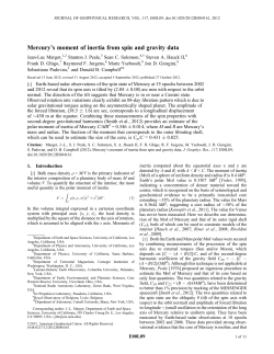 Mercury`s moment of inertia from spin and gravity data