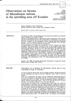 Observations on blooms of Mesodinium rubrum