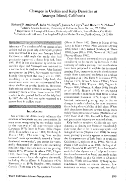 Changes in Urchin and Kelp Densities at