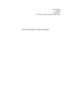 Universal Grammar in Signed Languages