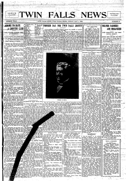 COCWTRY CLC PIONEER DAY FO^ T # FALLS COUPir illftlLNER