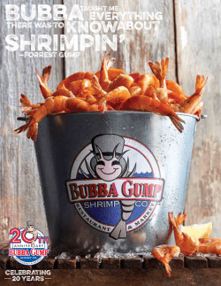 Menu - Bubba Gump