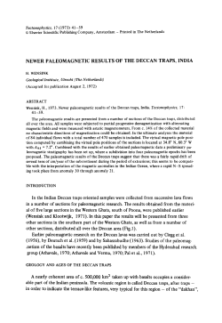 newer paleomagnetic results of the deccan traps, india