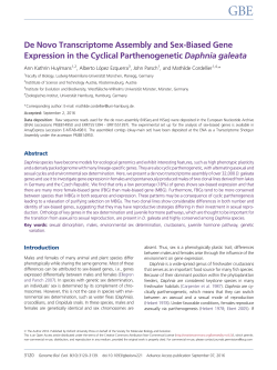 De Novo Transcriptome Assembly and Sex