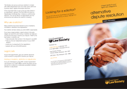 Alternative dispute resolution