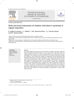 Skills and social interaction of children with Down`s syndrome in