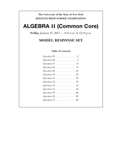 ALGEBRA II (Common Core)