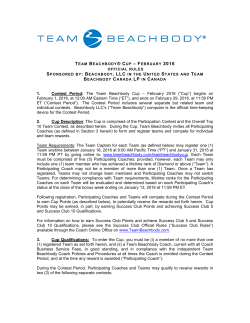 The Team Beachbody Cup &ndash; February 2016