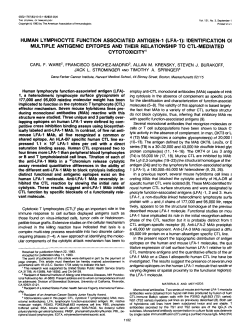 HUMAN LYMPHOCYTE FUNCTION ASSOCIATED ANTIGEN