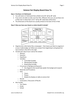 Science Fair Display Board How-To