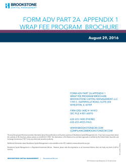 form adv part 2a appendix 1 wrap fee program brochure