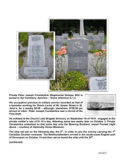 1033027 Private Peter Joseph Constantine