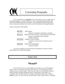 Concluding Paragraphs