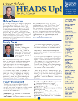 HEADS Up! - Brownell Talbot School