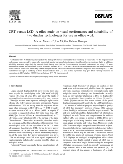 CRT versus LCD: A pilot study on visual performance and