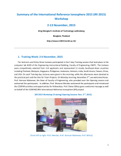 Summary of the International Reference Ionosphere