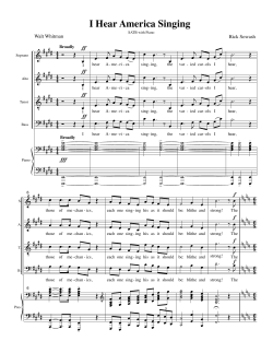 I Hear America Singing